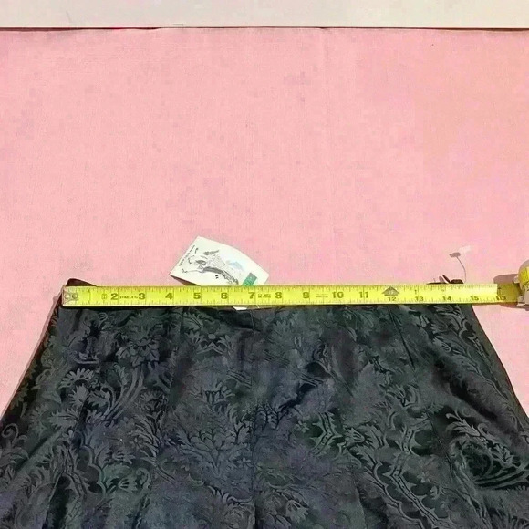 Tibi Skirt Black Knee Length Brocade Floral Full Pleated Luxury Italy - Picture 5 of 9